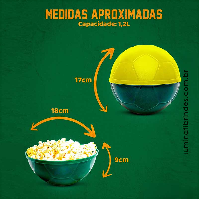Balde pipoqueiro Fut Ball