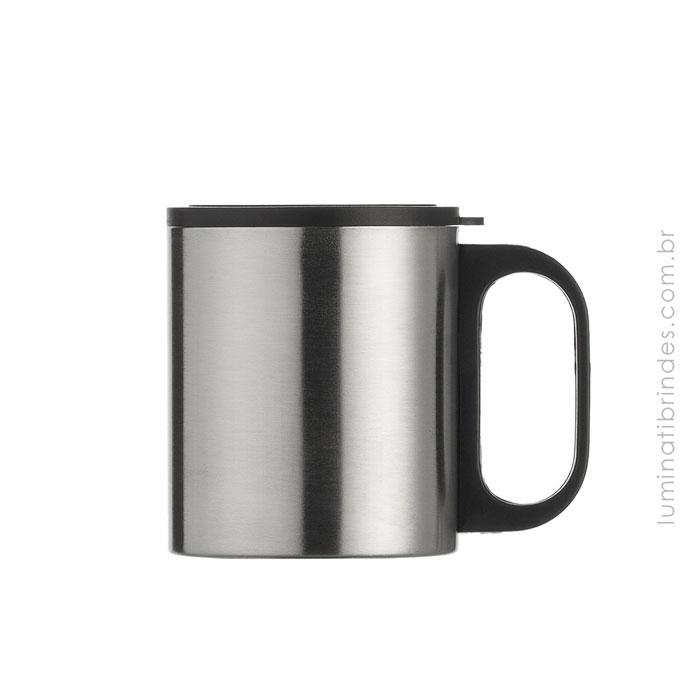 Mug Inox Silver com Tampa