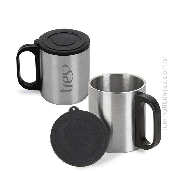 Mug Inox Silver com Tampa