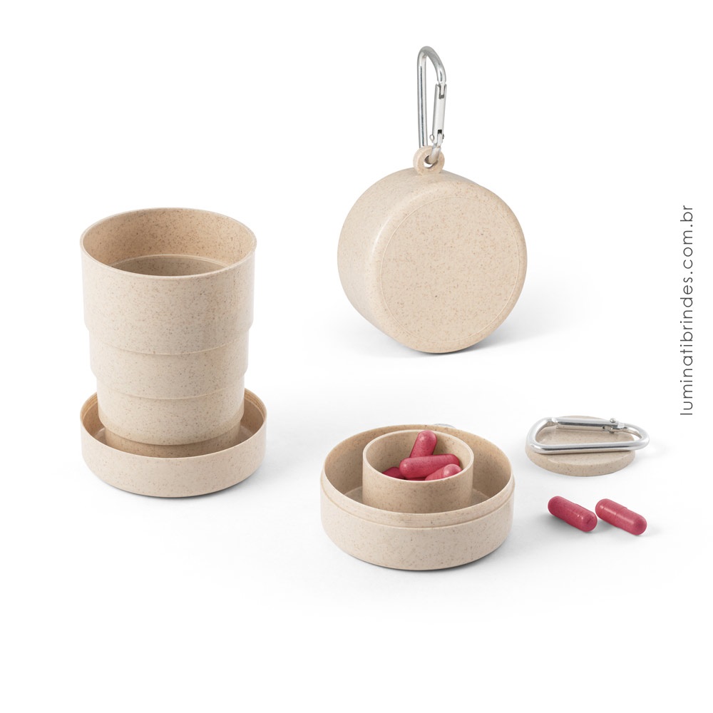 Copo Retrátil Bamboo Travel com Mosquetão