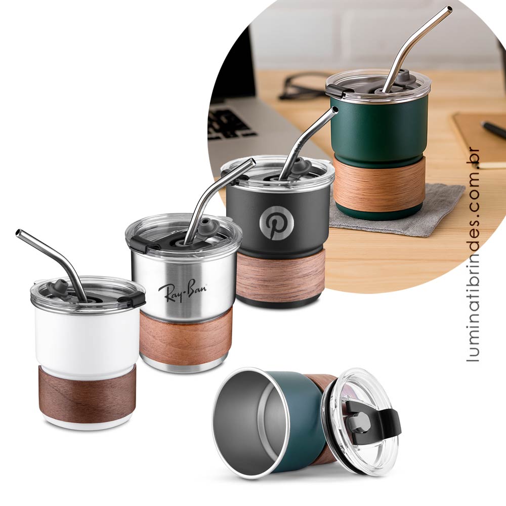 Copo com Canudo Mezzo Eco Design