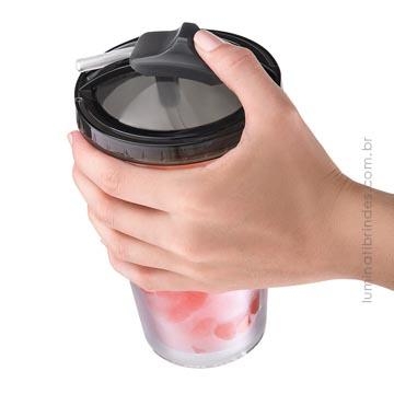 Copo Shake Com Canudo Flexível Para Brinde