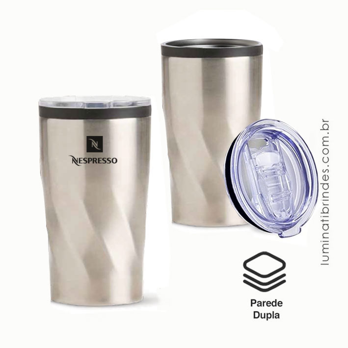 Copo Silver Vortex Thermos