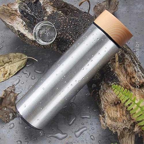 Garrafa Bambu Gift Aço
