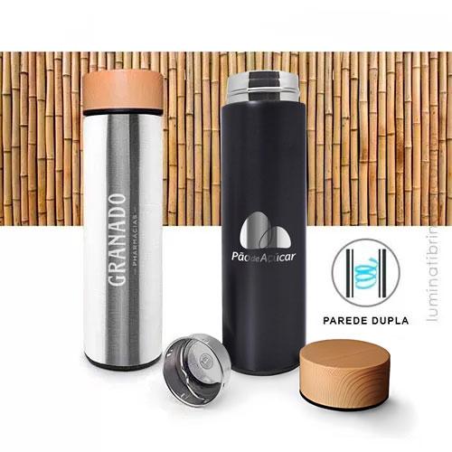 Garrafa Bambu Gift Aço