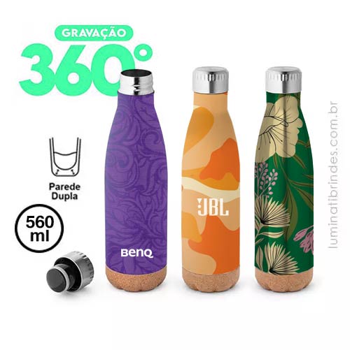 Garrafa Prisma Print Inox