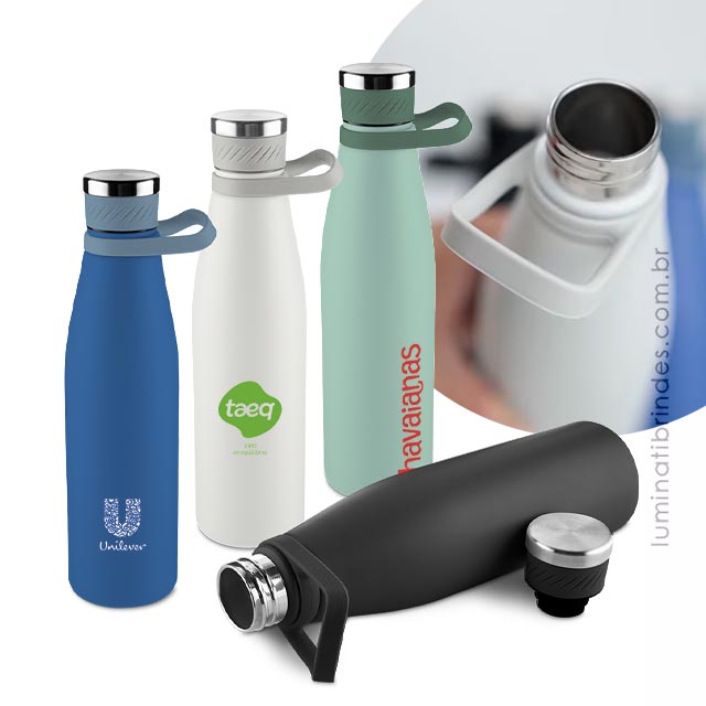 Garrafa Inox Helvetica Design