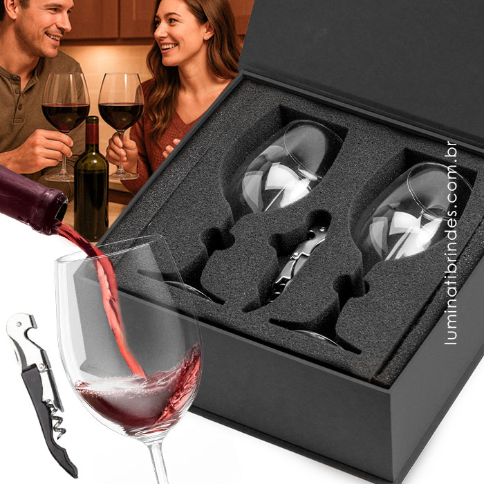 Kit Taças e Saca Rolhas Biondi