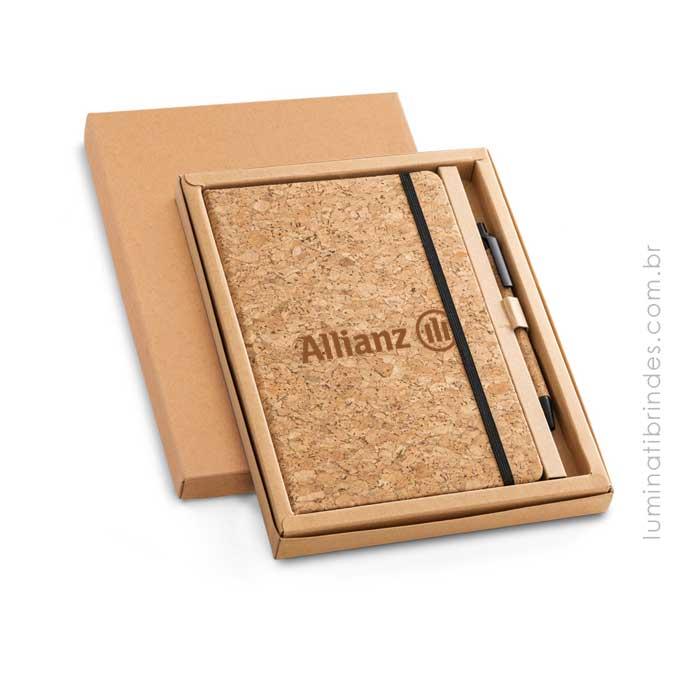 Kit Caderno e Caneta Cork