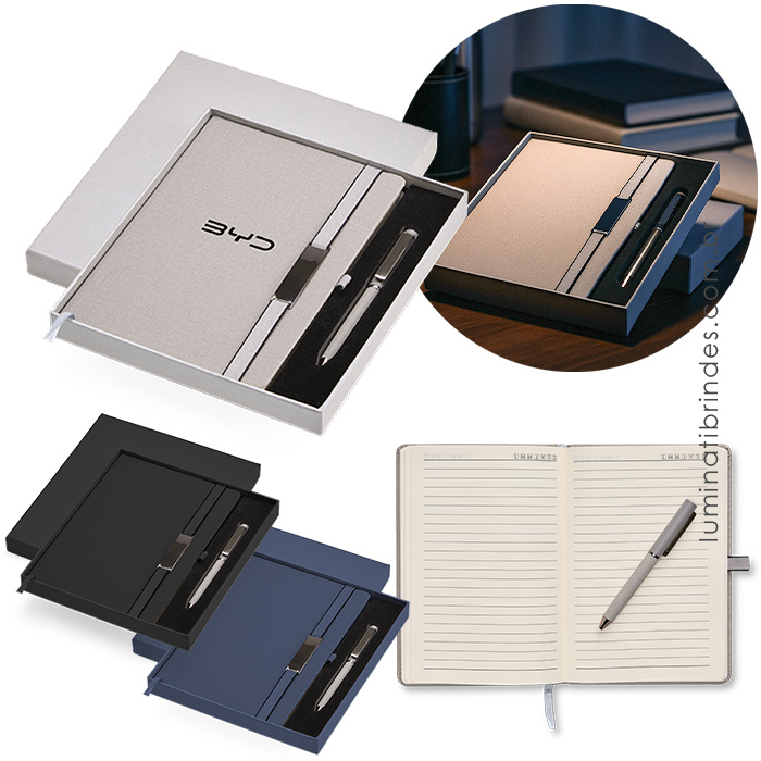 Kit Evoque Duo com Caderno e Caneta