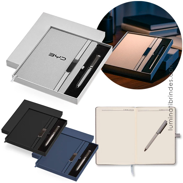 Kit Evoque Duo com Caderno e Caneta