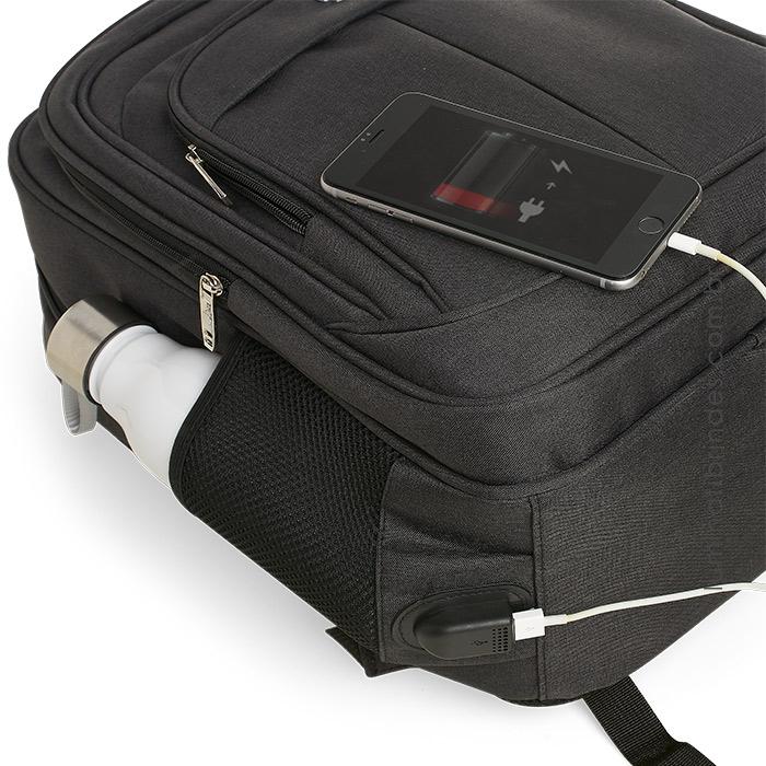 Mochila Executiva Com USB Para Brinde