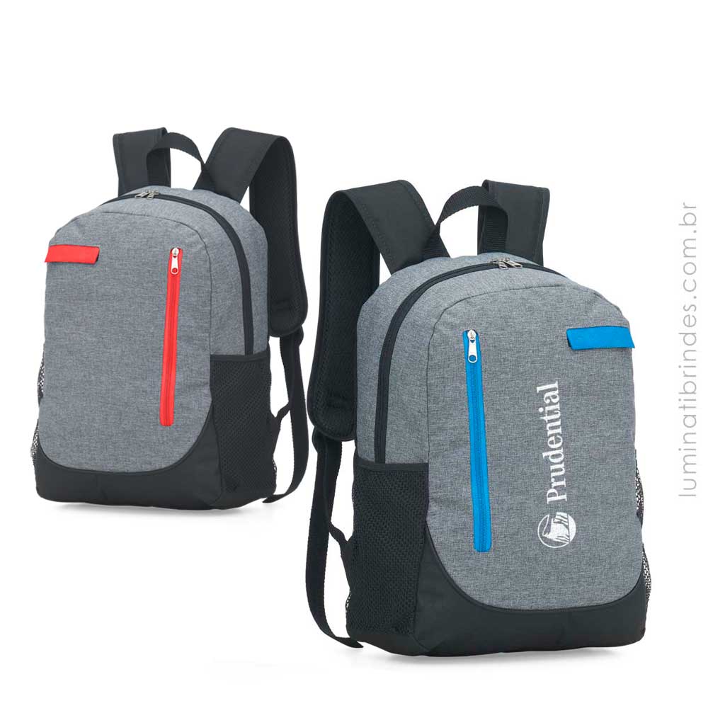 Mochila Personalizada Grey com Porta Laptop