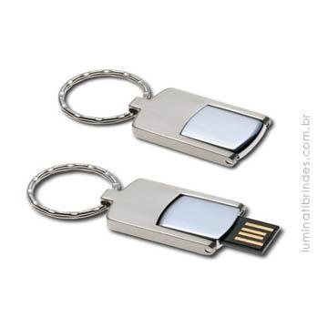 Mini Pendrive em metal com argola