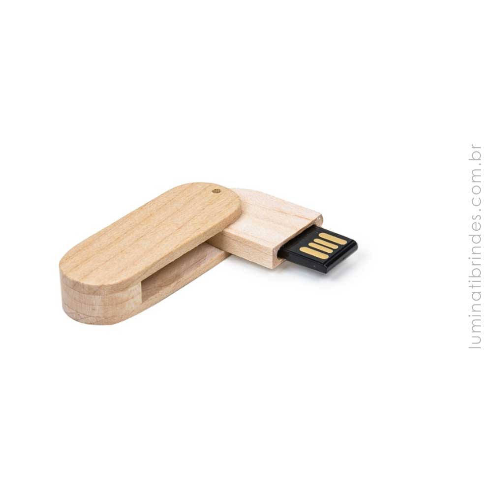 Pen Drive Ecológico e Giratório 8 GB para Brinde